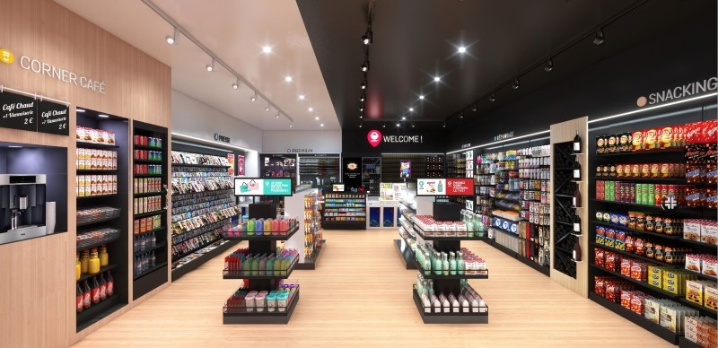 Fotografía de tienda de conveniencia asociada a Logista, con soluciones retail.